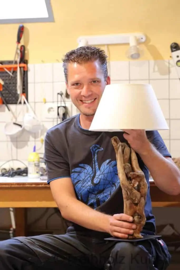 Bauanleitung: Designer Treibholz Lampe selber bauen